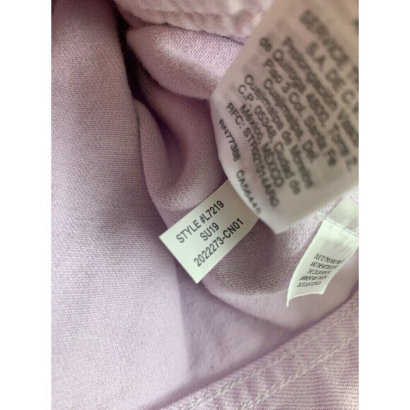 J Crew Garment Dyed Denim Jacket Pink Cropped L7219 Button Collared Women Medium - Picture 10 of 12